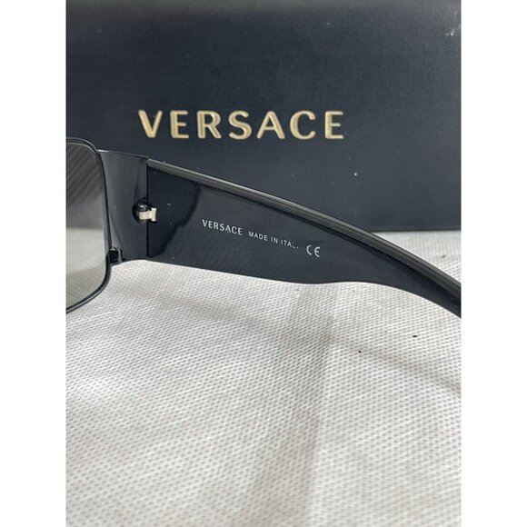 Versace Black Rhinestone Logo Sunglasses Bling Rare Designer Glasses Shades +Box - Picture 6 of 8